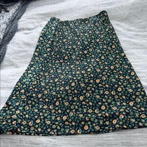 J. Crew A-Line Skirt with Floral Pattern